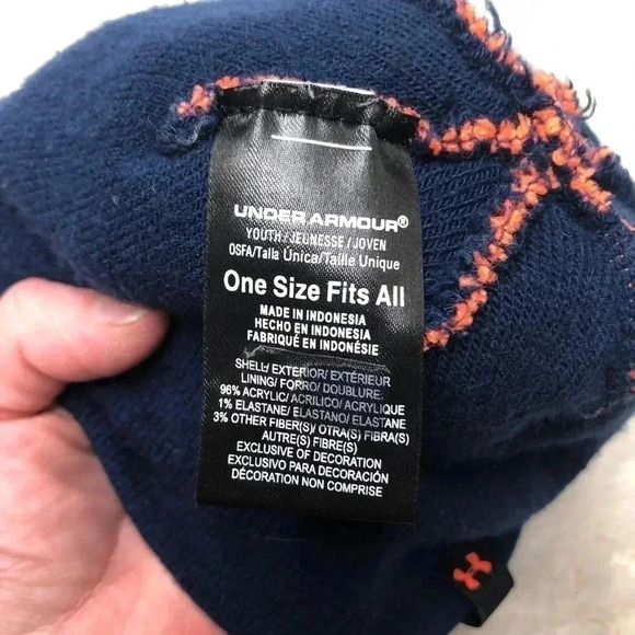 Under Armour Blue & Orange Winter Hat Size 2T - Picture 11 of 13